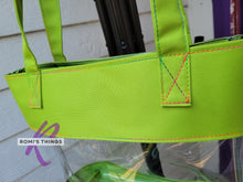 Load image into Gallery viewer, Lime Green Clear Tote