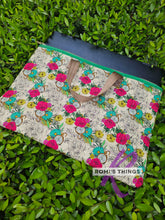 Load image into Gallery viewer, Floral clocks laptop sleeve