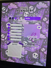 Load image into Gallery viewer, Purple Goth Moth Planner Magnet