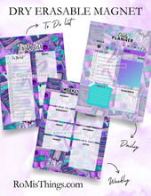 Load image into Gallery viewer, Bookish Tarot BLURPLE Planner Magnet