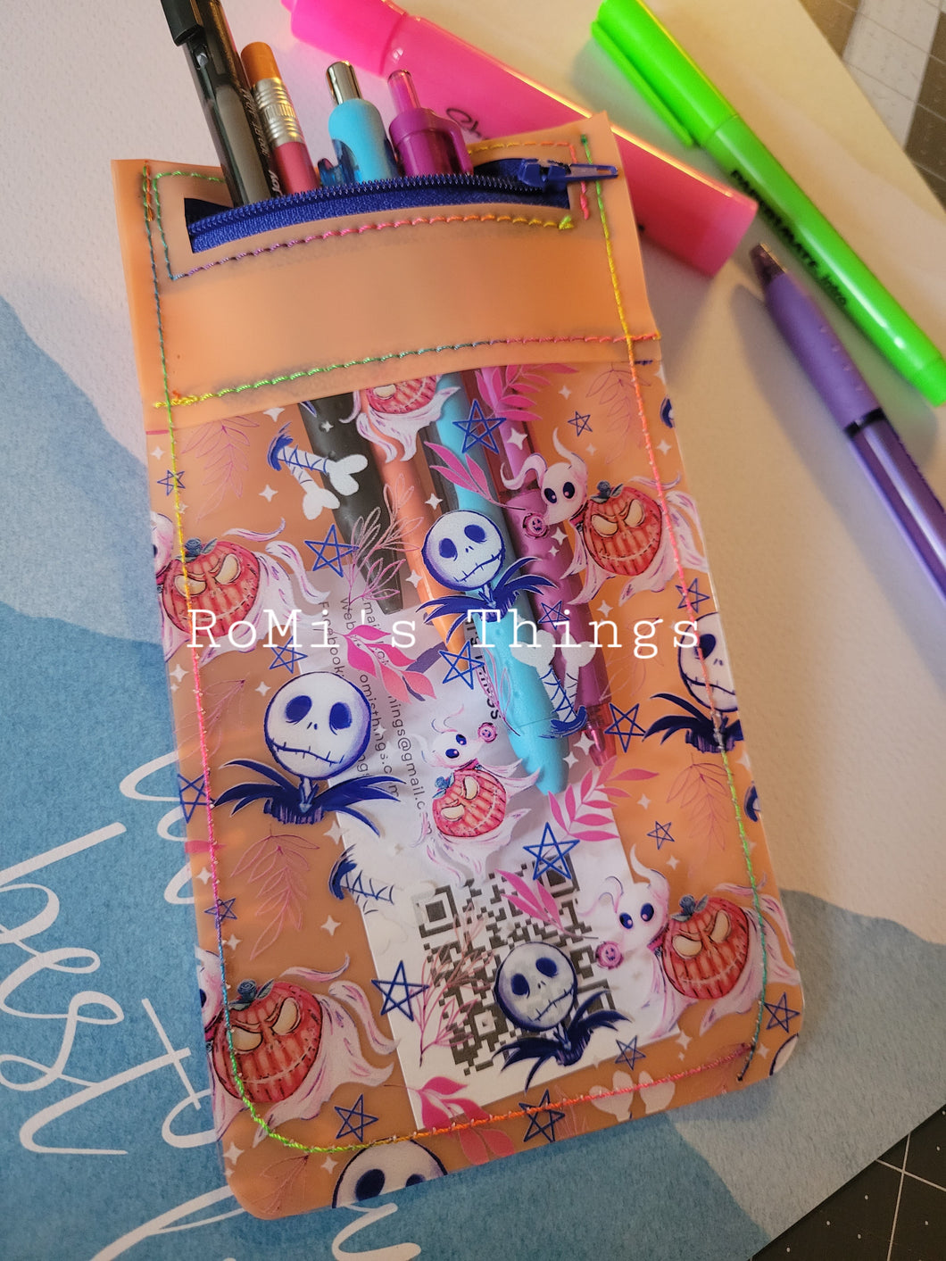 Skellington and Zero Pencil Pouch