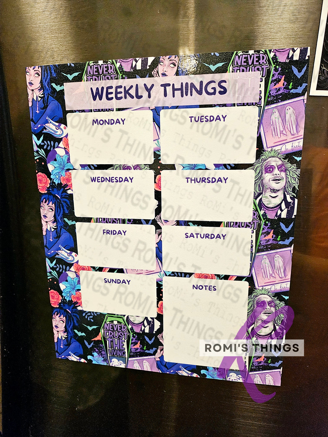 Showtime - Weekly Calendar Magnet