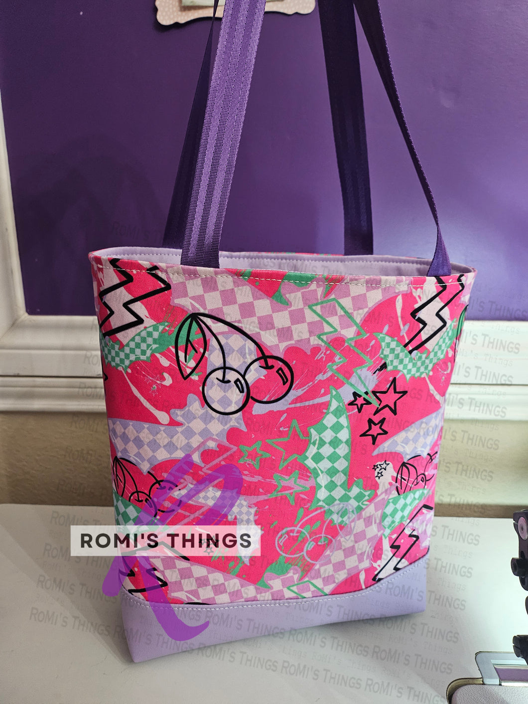 Batty Summer (pink) Tote Bag