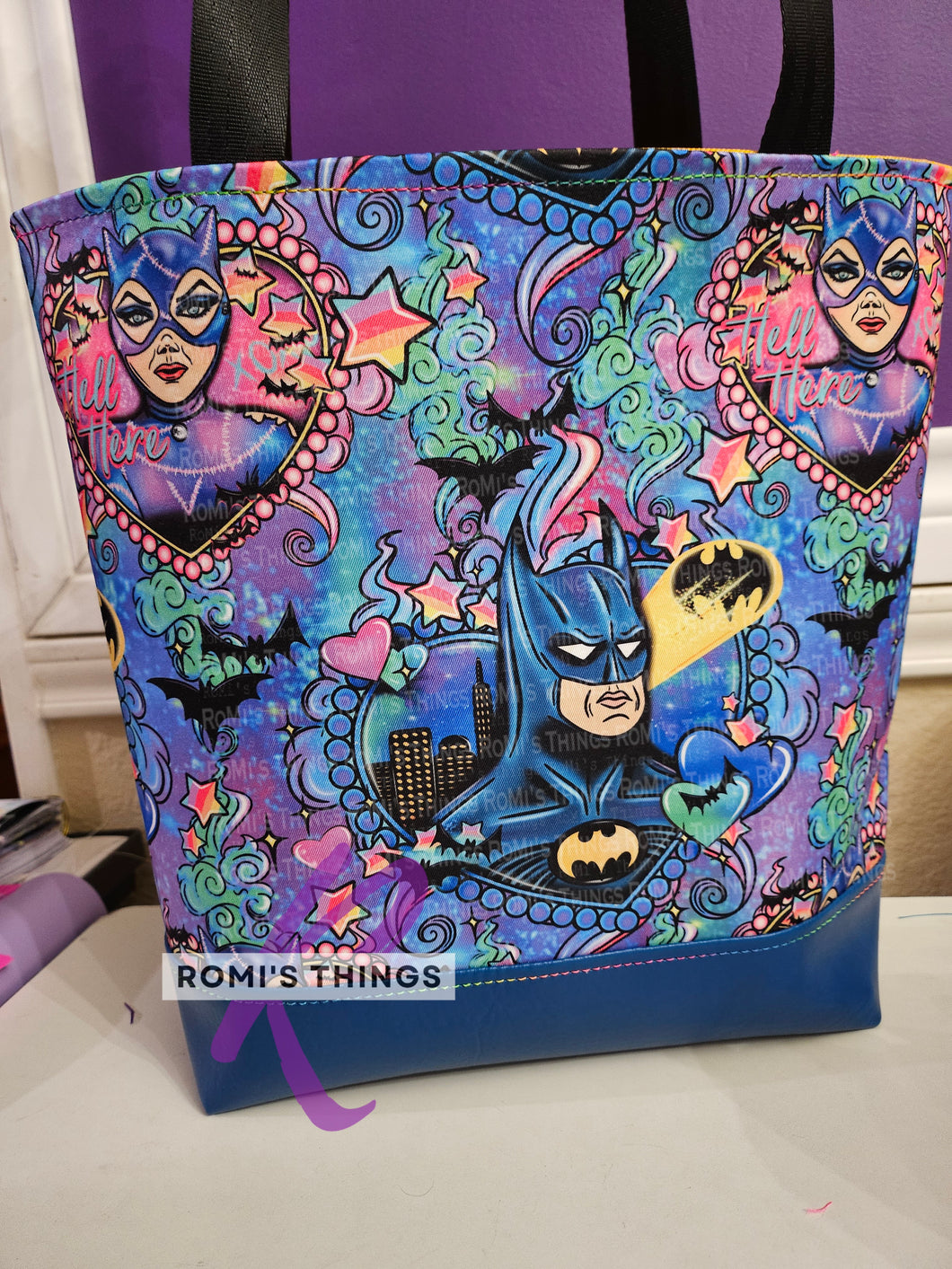 Bat and Cat Tote Bag