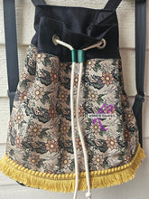 Load image into Gallery viewer, Death moth floral Canvas backpack
