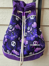 Load image into Gallery viewer, Purple Moth Canvas backpack
