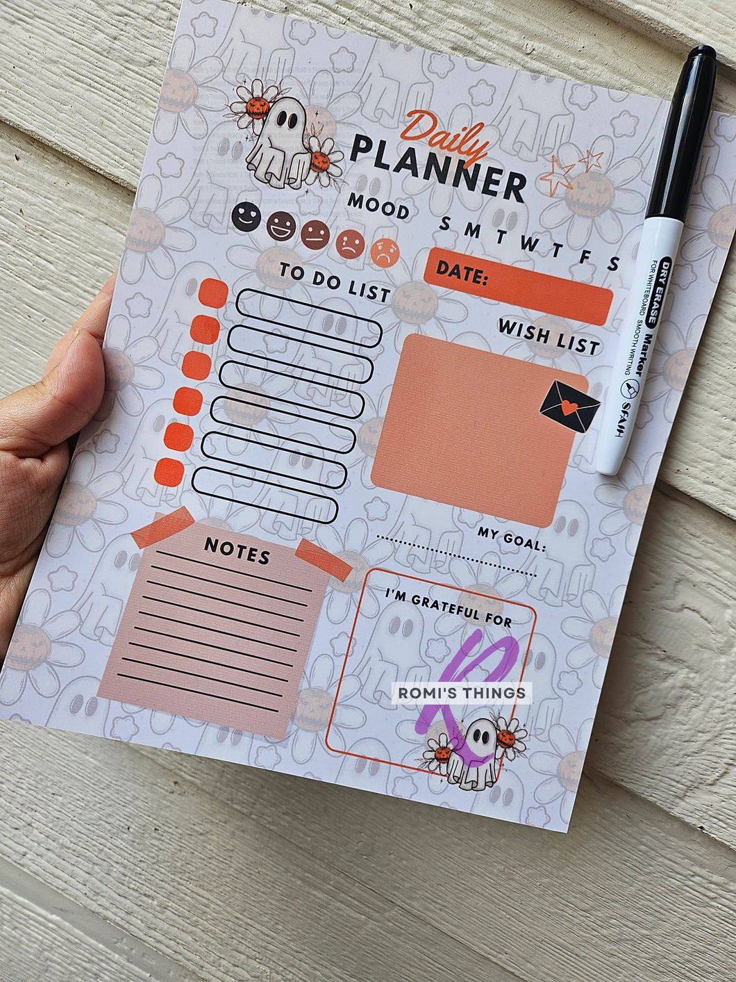 Ghost Flowers - Daily Planner