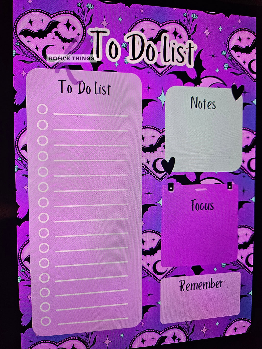 Batty Heart - To Do List