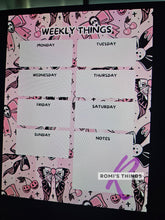 Load image into Gallery viewer, Pink Horror Bows Planner Magnet
