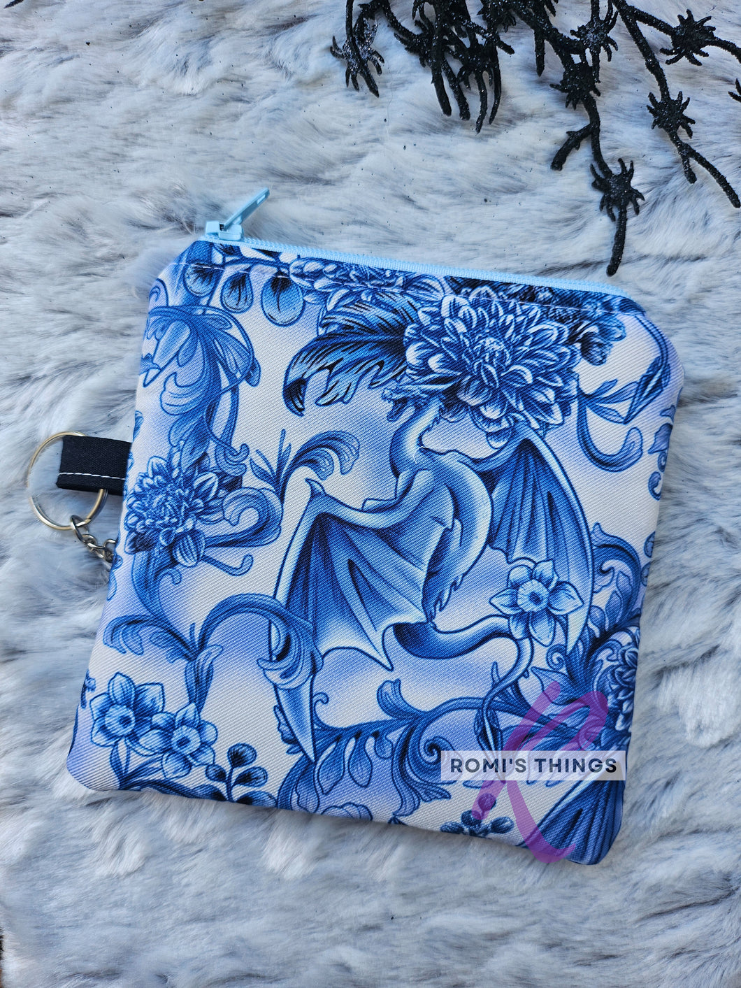 Blue Dragons - Small Zip Pouch