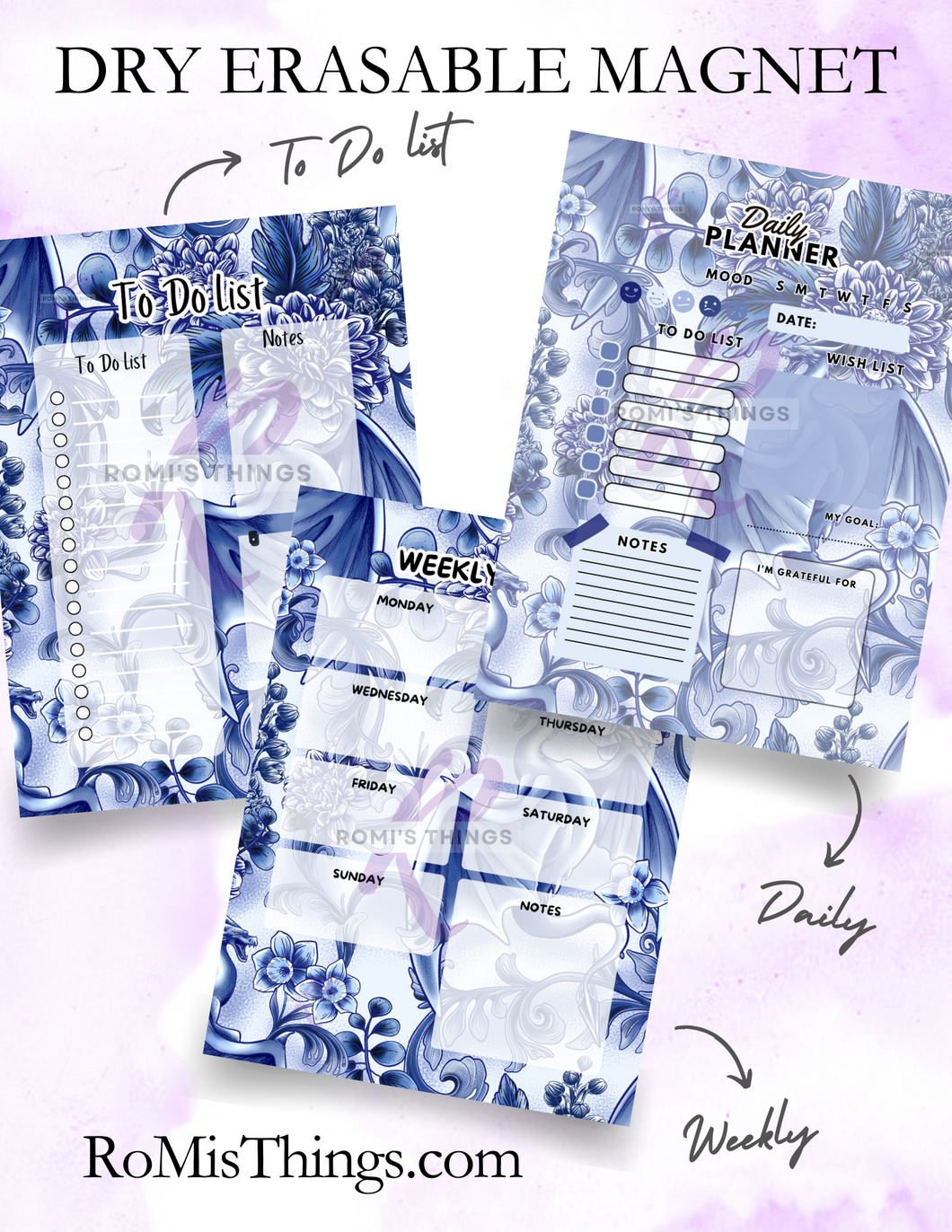 Blue Dragon Planner Magnet