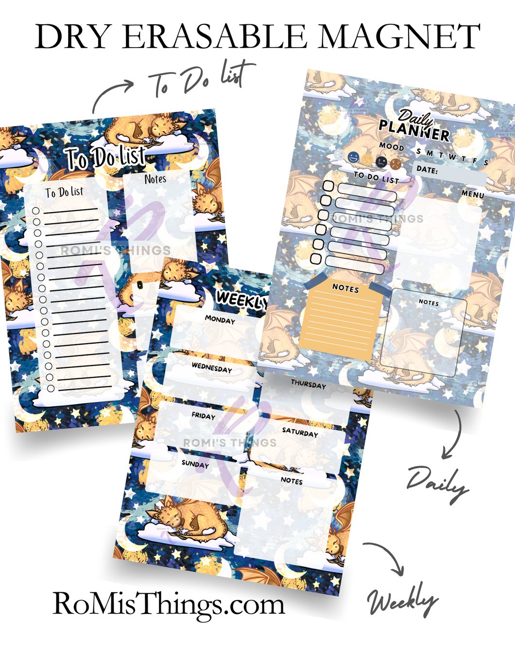 Sleeping Dragon Planner Magnet