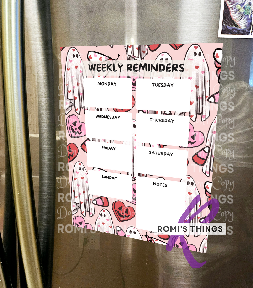 Be my Boo - Weekly Calendar Magnet