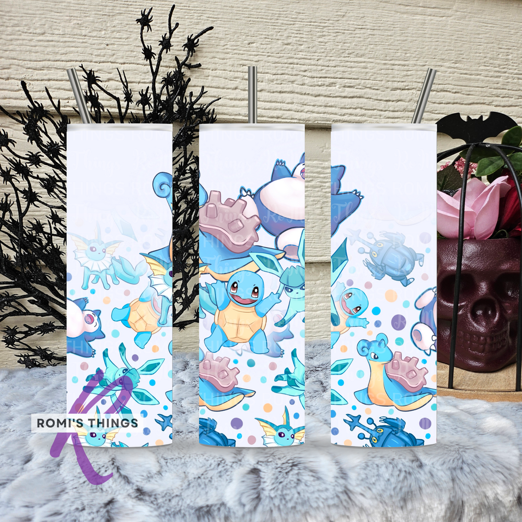 Blue Pocket Monsters 20 oz Tumbler