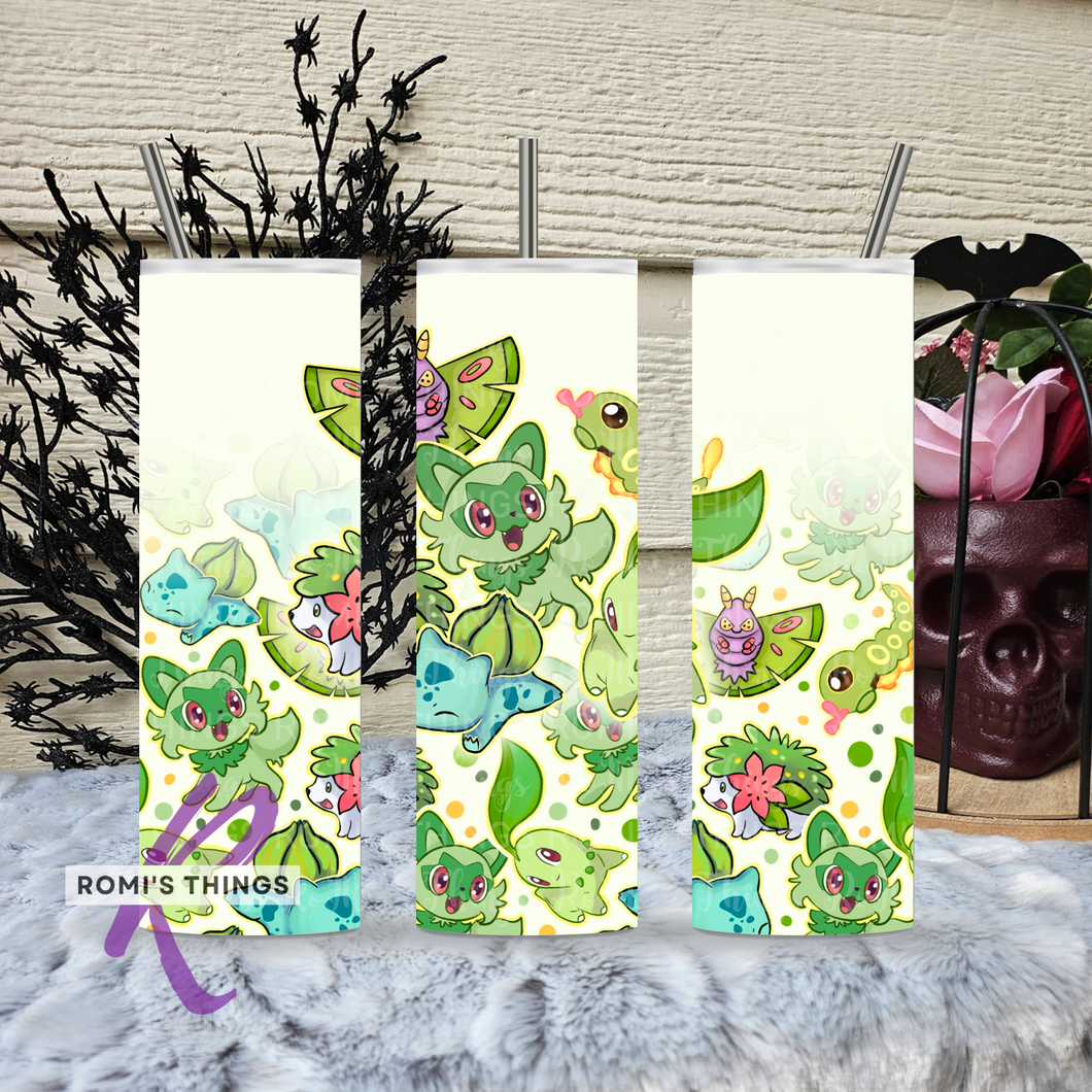 Green Pocket Monsters 20 oz Tumbler