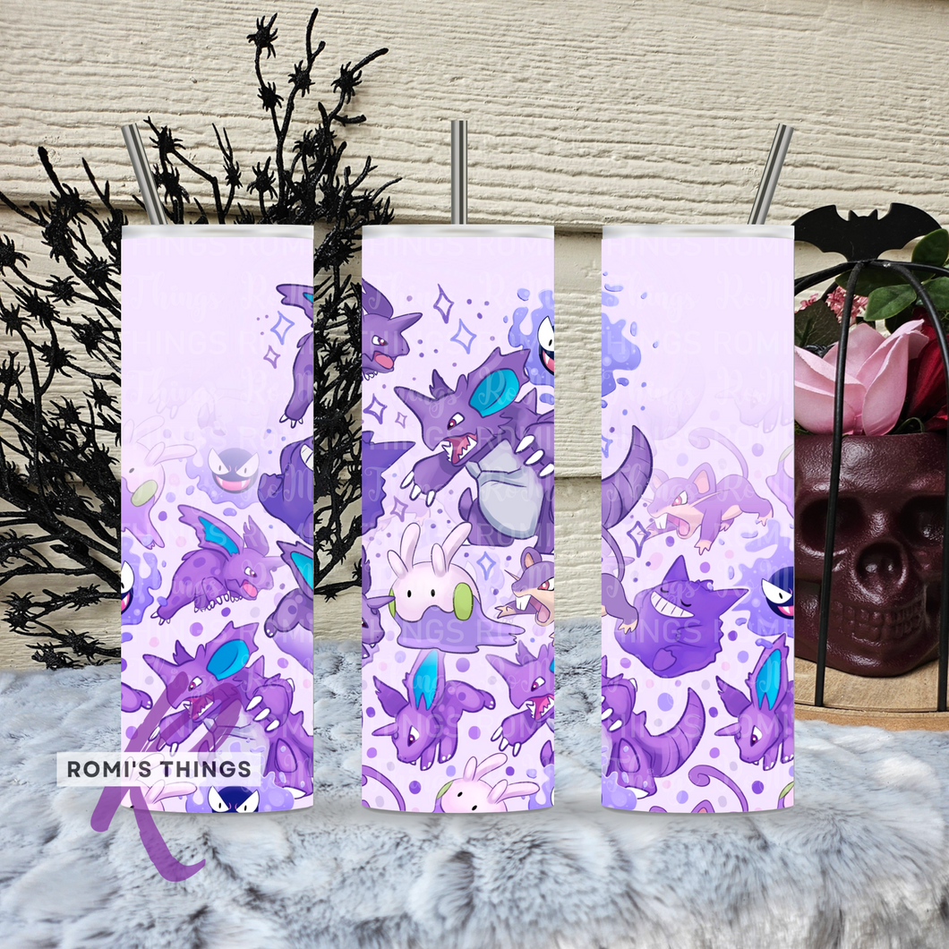 Purple Pocket Monsters 20 oz Tumbler