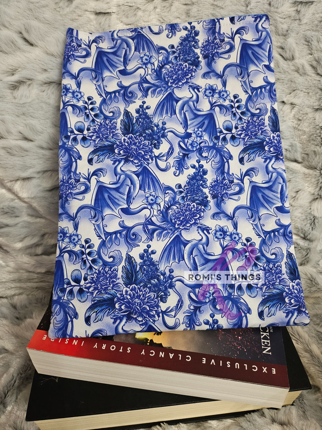Blue Dragon -  LARGE Book sleeve