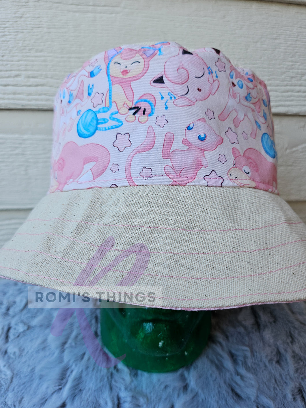 Pink Pocket Monsters - LARGE Bucket hat