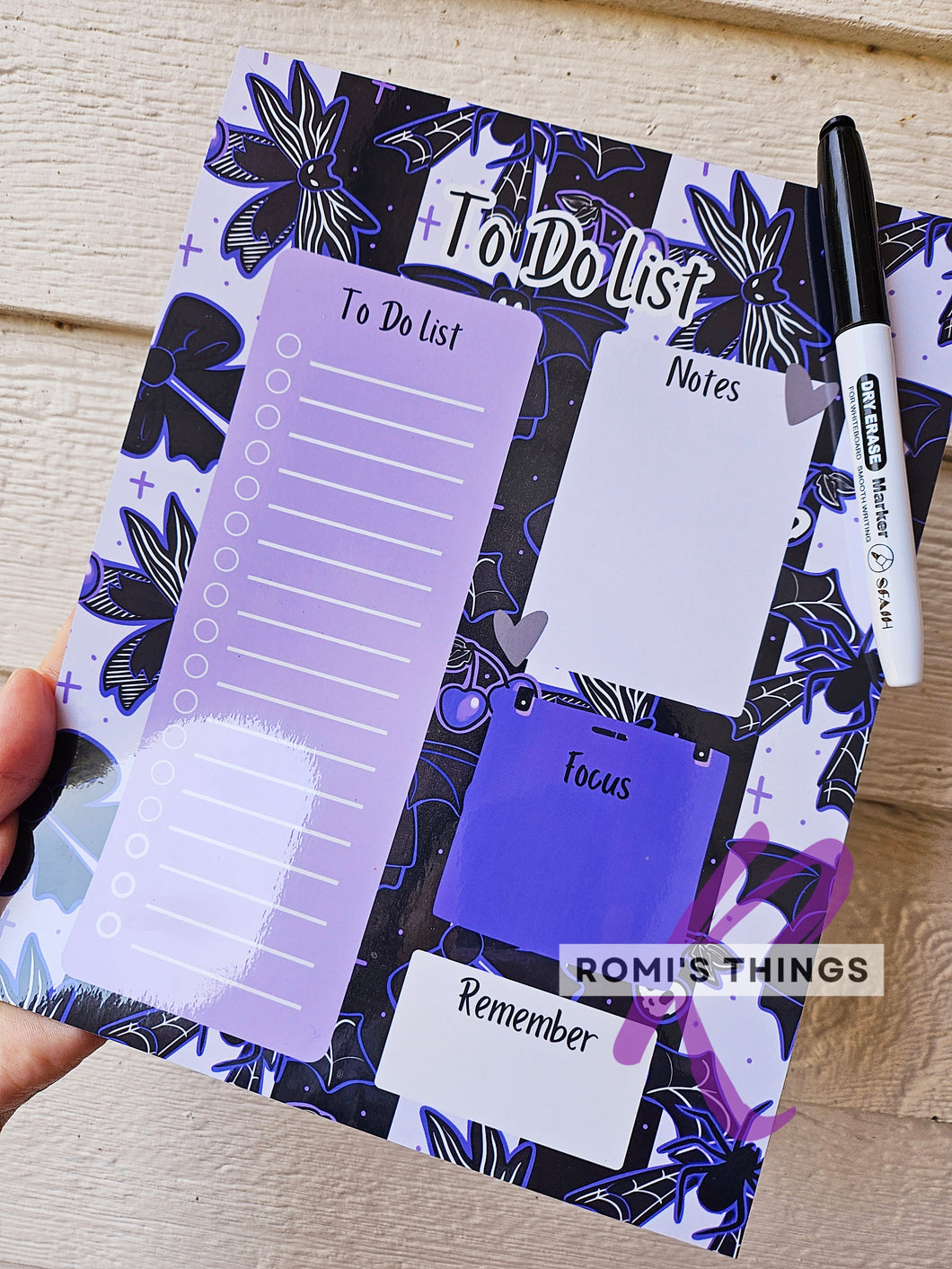 Purple Bows Planner Magnet