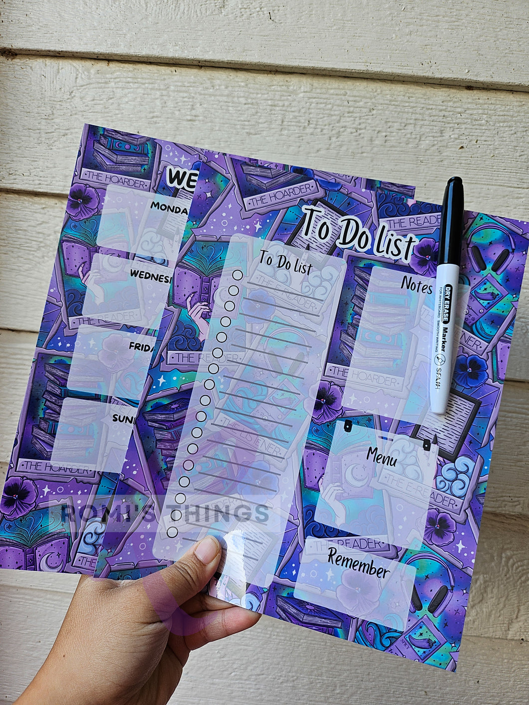 Bookish Tarot BLURPLE Planner Magnet